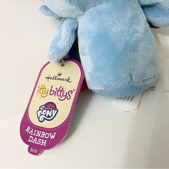 Hallmark Itty Bittys Rainbow Dash My Little Pony 5” Plush Stuffed Toy Hasbro - Picture 4 of 12